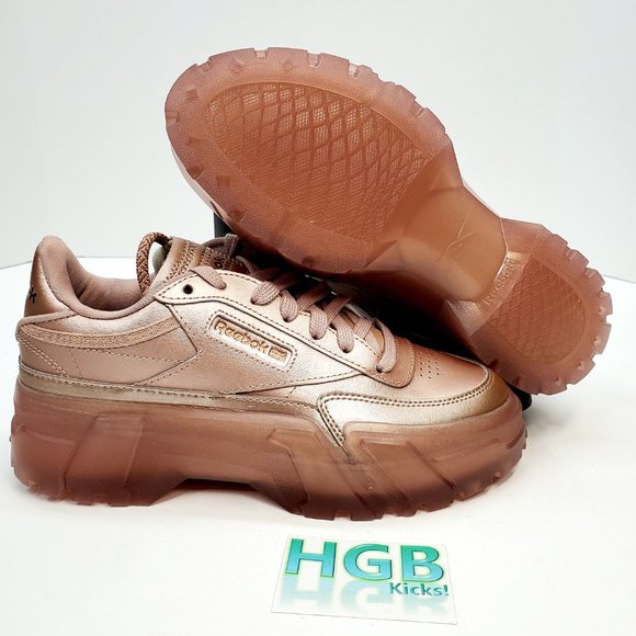 Reebok Shoes - Reebok Club C Cardi B Women's Sneaker Shoe Limited Edition Rose Gold H05183